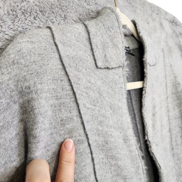 Eileen Fisher Womens Merino Wool Open Front Cardigan Size Small Gray Thick Warm - Picture 3 of 11